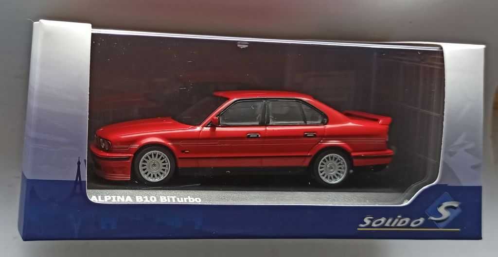 Macheta BMW E34 Alpina B10 BiTurbo Seria 5 1990 rosu - Solido 1/43