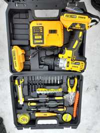 Autofiletanta Makita/Dewalt cu percutie cu 2 baterii