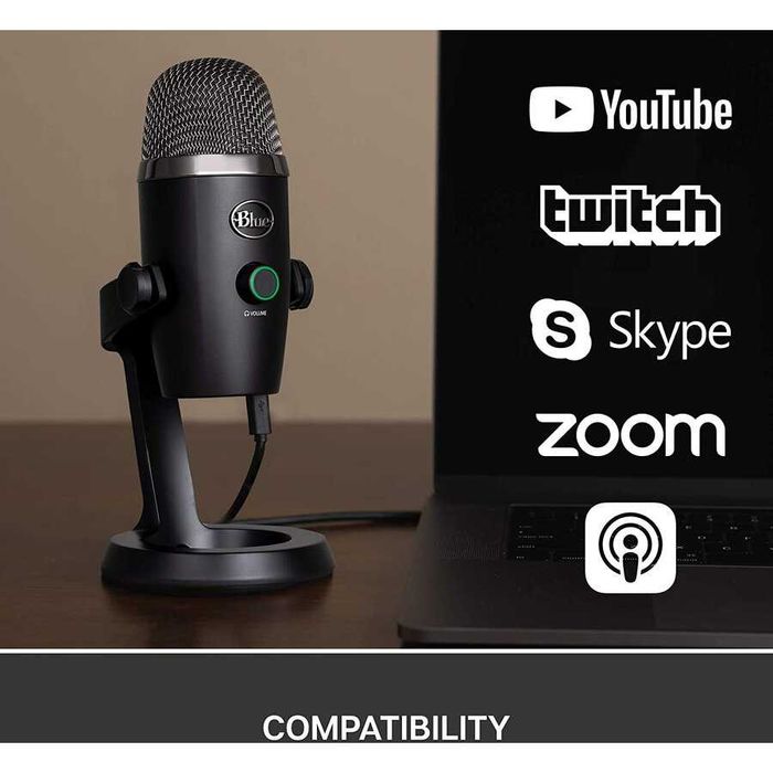 Microfon Blue Yeti Nano Negru de la Logitech