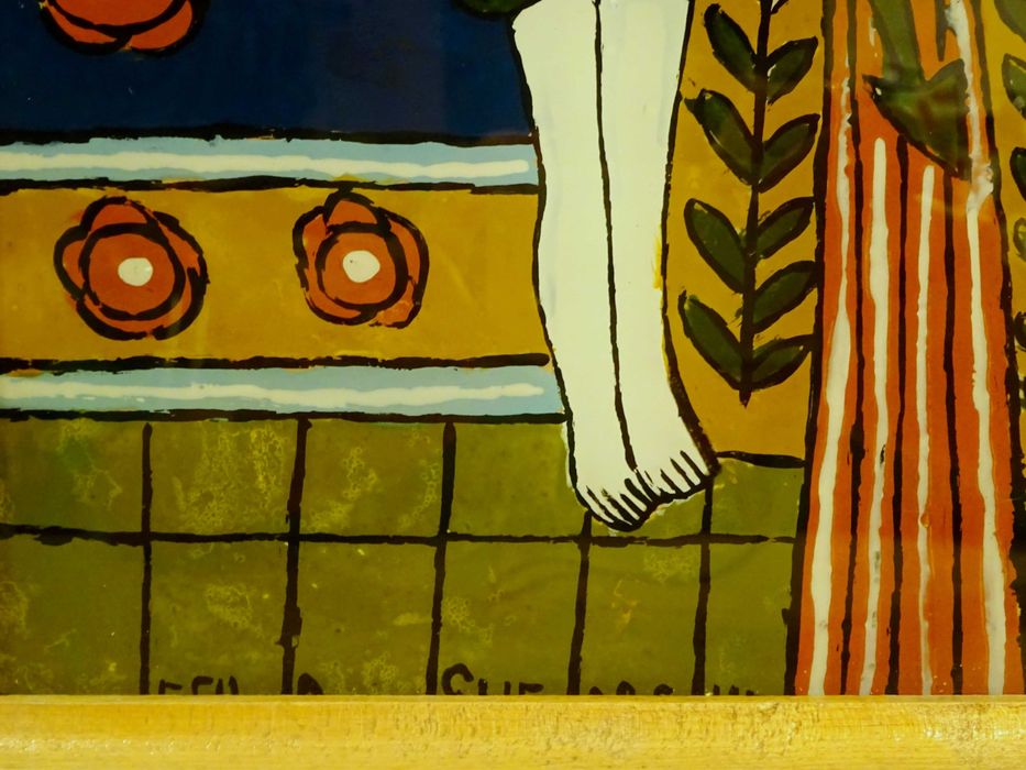 Icoana pe sticla ‘Adam si Eva’, zugrav Feur Gheorghe, din Nicula