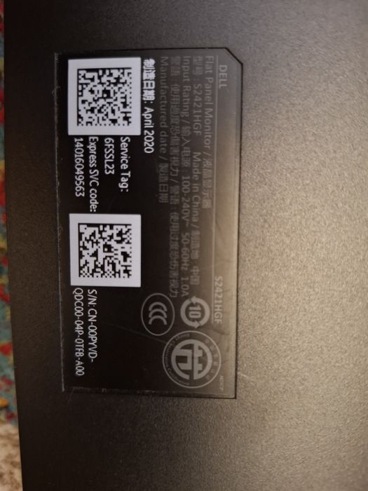 Monitor Gaming Dell 2421 HGF 24"