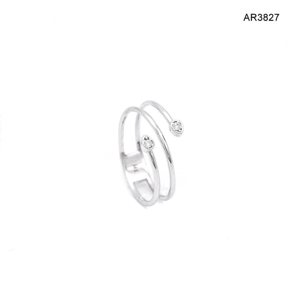 Inel Aur Alb 14 K cu DIAMANTE model nou ARJEWELS(AR3827)