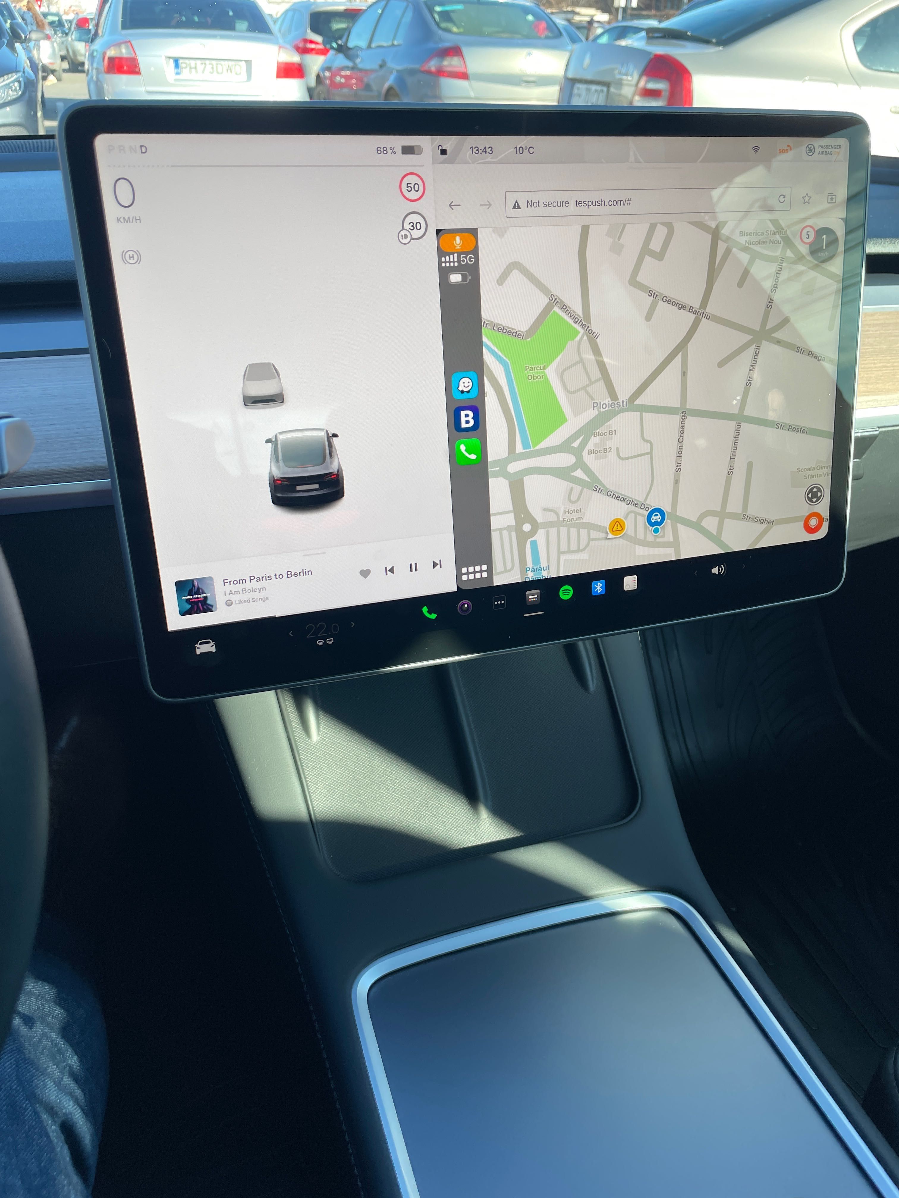 Adaptor Apple CarPlay si Android Auto wireless pentru Tesla -Carlinkit