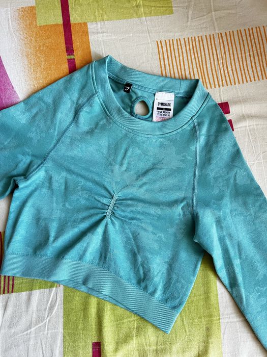 Set 3 crop top uri sala Gymshark camo marimea S