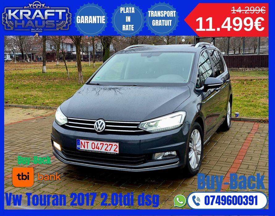Vw touran 2017 Highline 2.0tdi dsg rate tbi

Vol