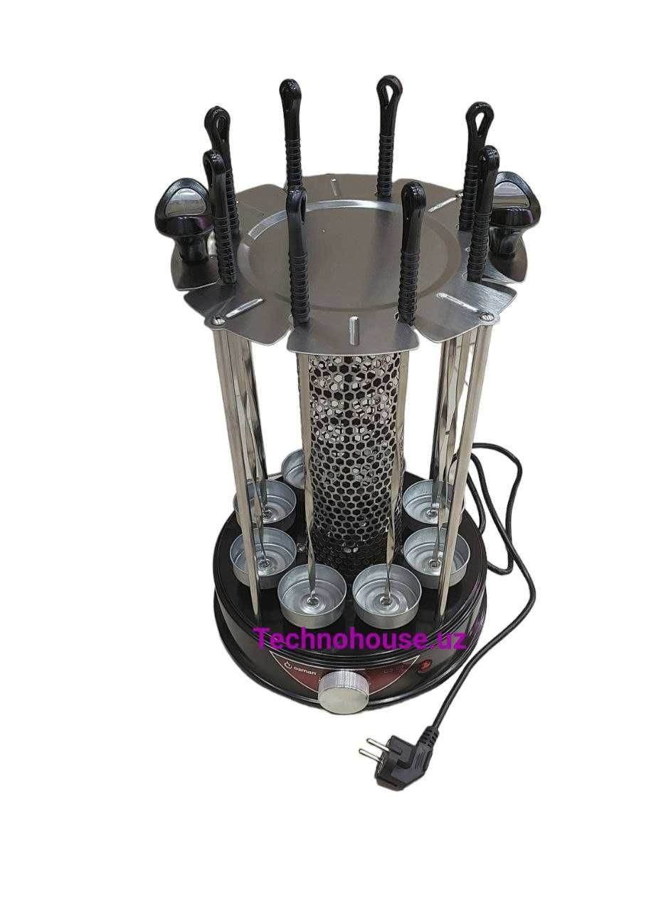 Электрическая шашлычница 8+8 шампур Osman OS-08 shashlichnitsa