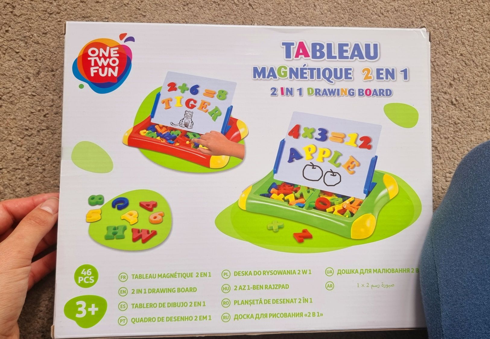 Tabla Magnetica Educativa Copii 2 in1 cu Cifre si Alfabet QJ5581 Secon