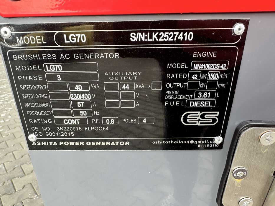 Generator Ashita LG70 35 kw