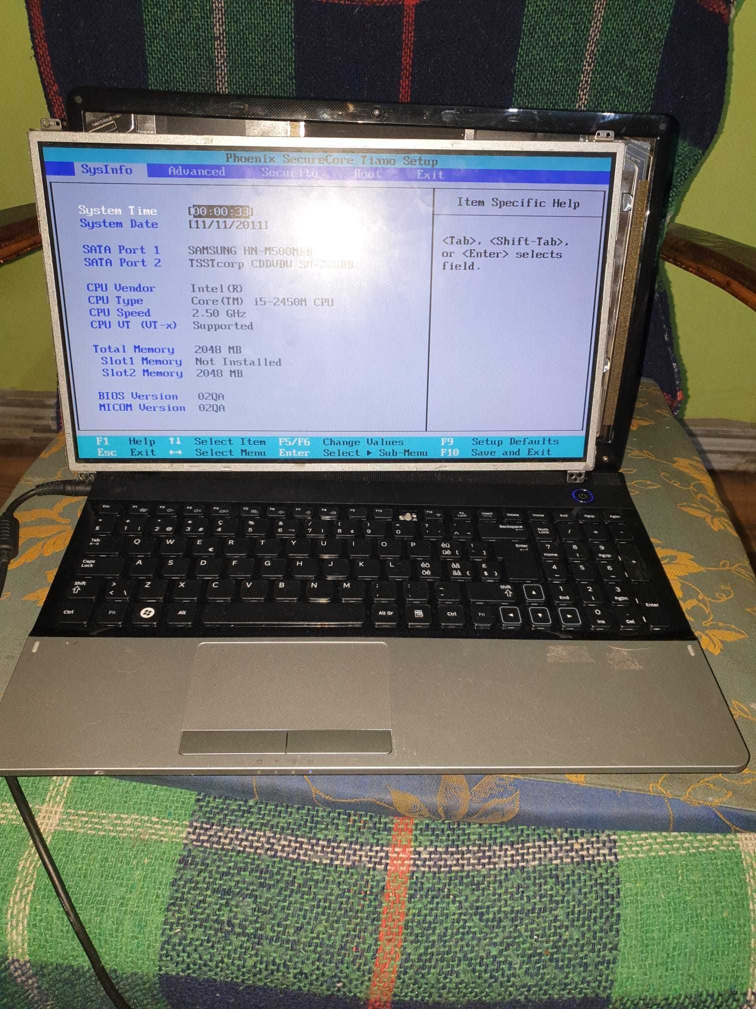 DEZMEBREZ Laptop Samsung 300E Intel Core I5 2450M MODEL-NP300E5A