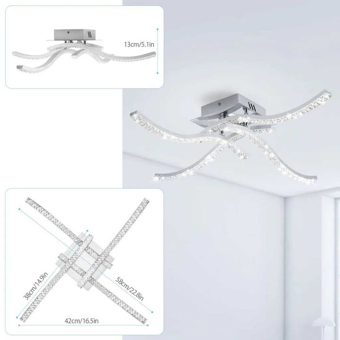 LED Плафониер 32W 3520 lm 5500K