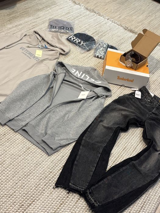 Celine zip hoodie, gallery dept, vetements, timberland, burberry