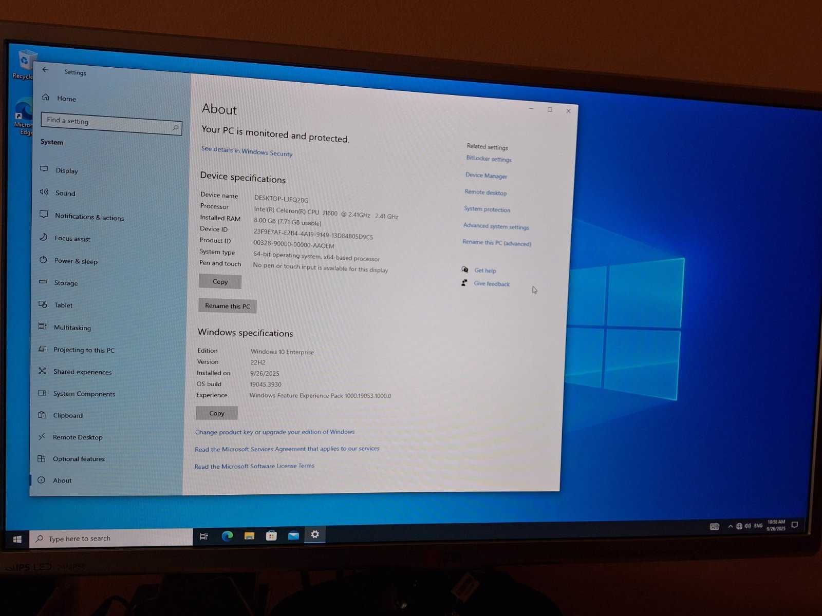Настолен мини компютър – 8GB RAM + SSD 128GB – Windows 10