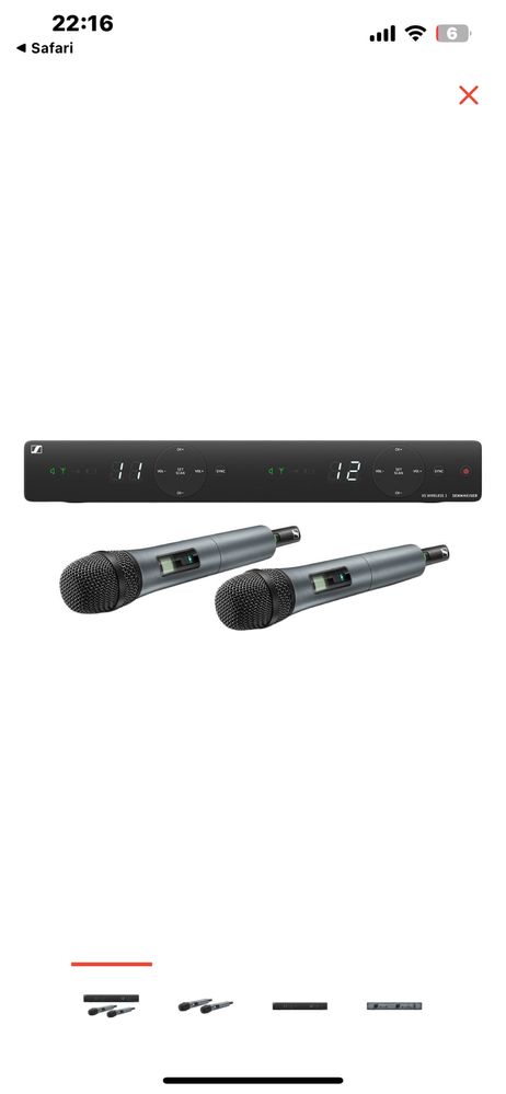 Sennheiser XSW 1-825 DUAL-A UHF Dual-Vocal Set черный