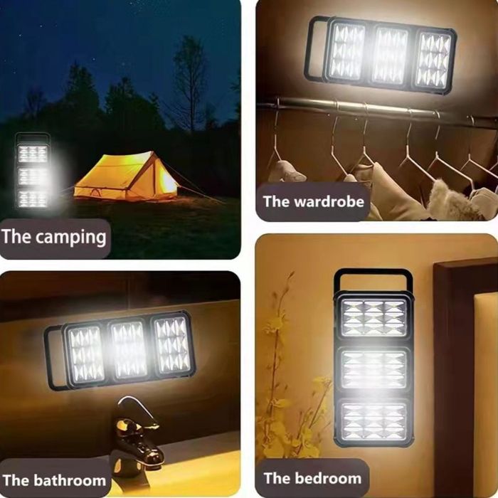 Kit solar portabil GD 8058 cu lanterna