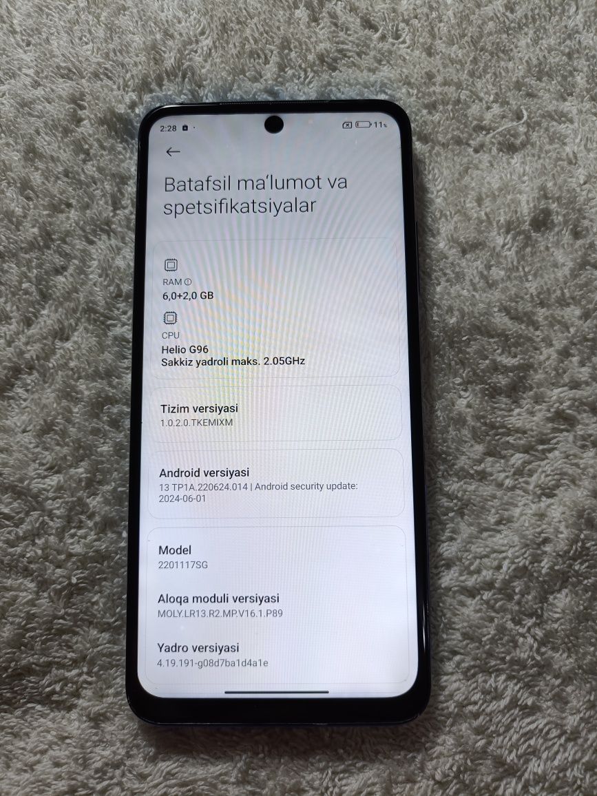 Redmi note 11s 6+2/128gb IDEAL