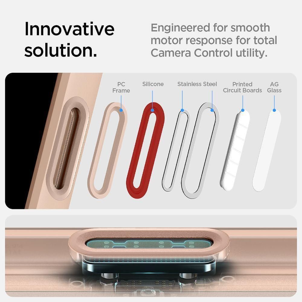 Spigen ultra hybrid "t" mag magsafe за iphone 16 pro max frost rose ti