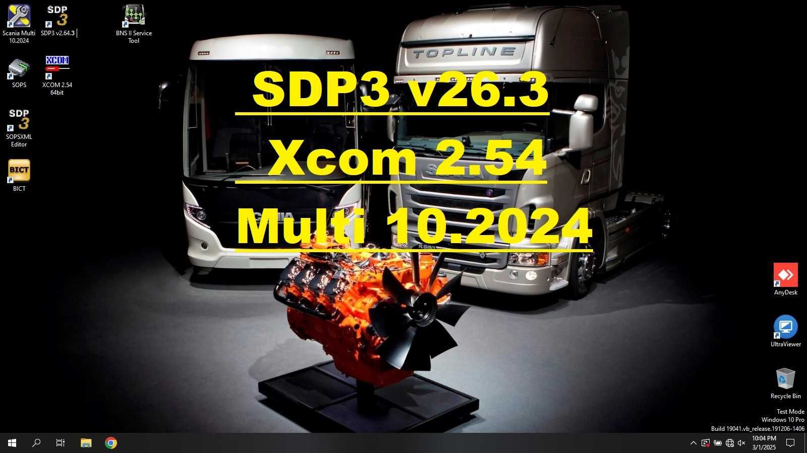 SSD 256Gb Scania SDP-3 v2.64.3.4.0 & XCOM v2.54 & Multi v10.2024 & BNS