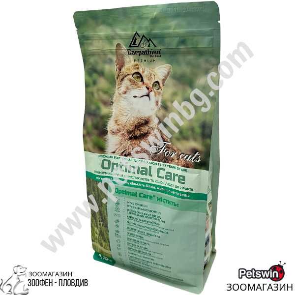 Храна за Котки в Зряла възраст - 1.5кг/12кг - Optimal Care- Carpathian