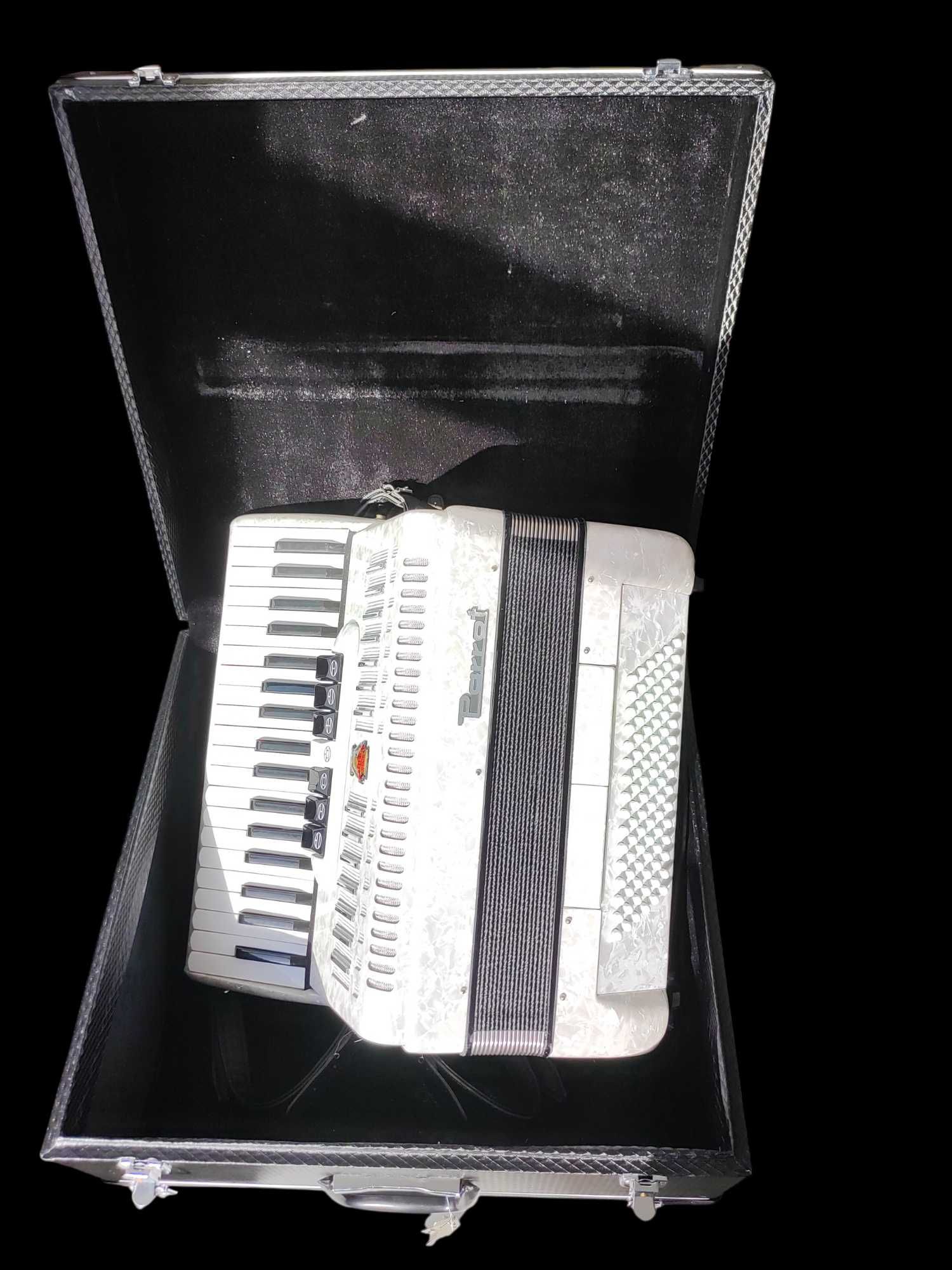Acordeon Parrot 1310 96 basi alb