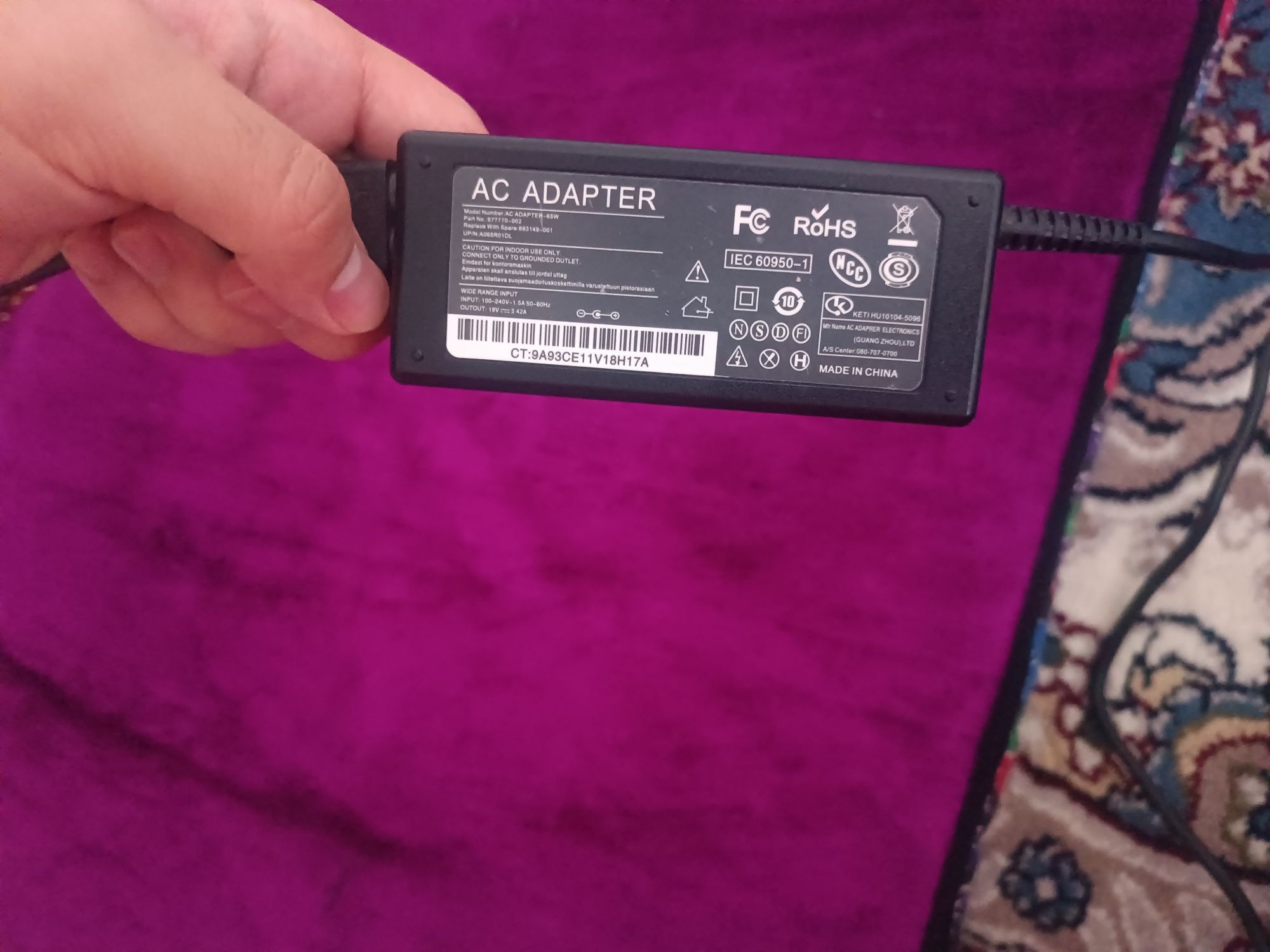 Noutbuk Acer N3160 4GB ram 500 Gb xotira