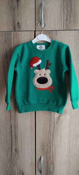 Коледен ватиран пуловер. Размер: 95-110 см.