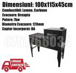 Soba Cizma L Lemne Cuptor Neagra 7kW Evacuare DREAPTA LivratGRATUIT VL