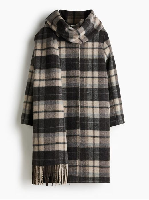 Palton de lână in carouri H&M