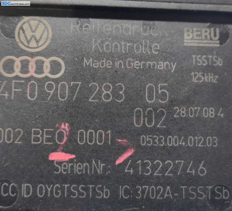 Senzor Presiune Pneuri Roti Audi A6 C6 2004 - 2011 Cod 4F090728305 [N0367]