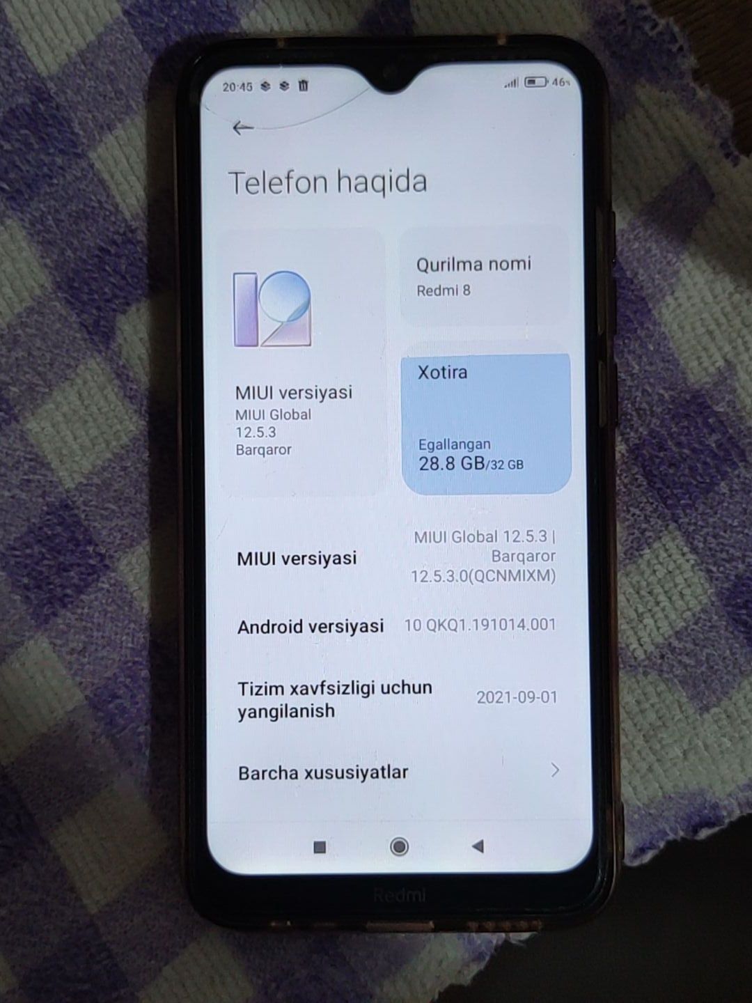 Redmi 8 32gb karobka dakument