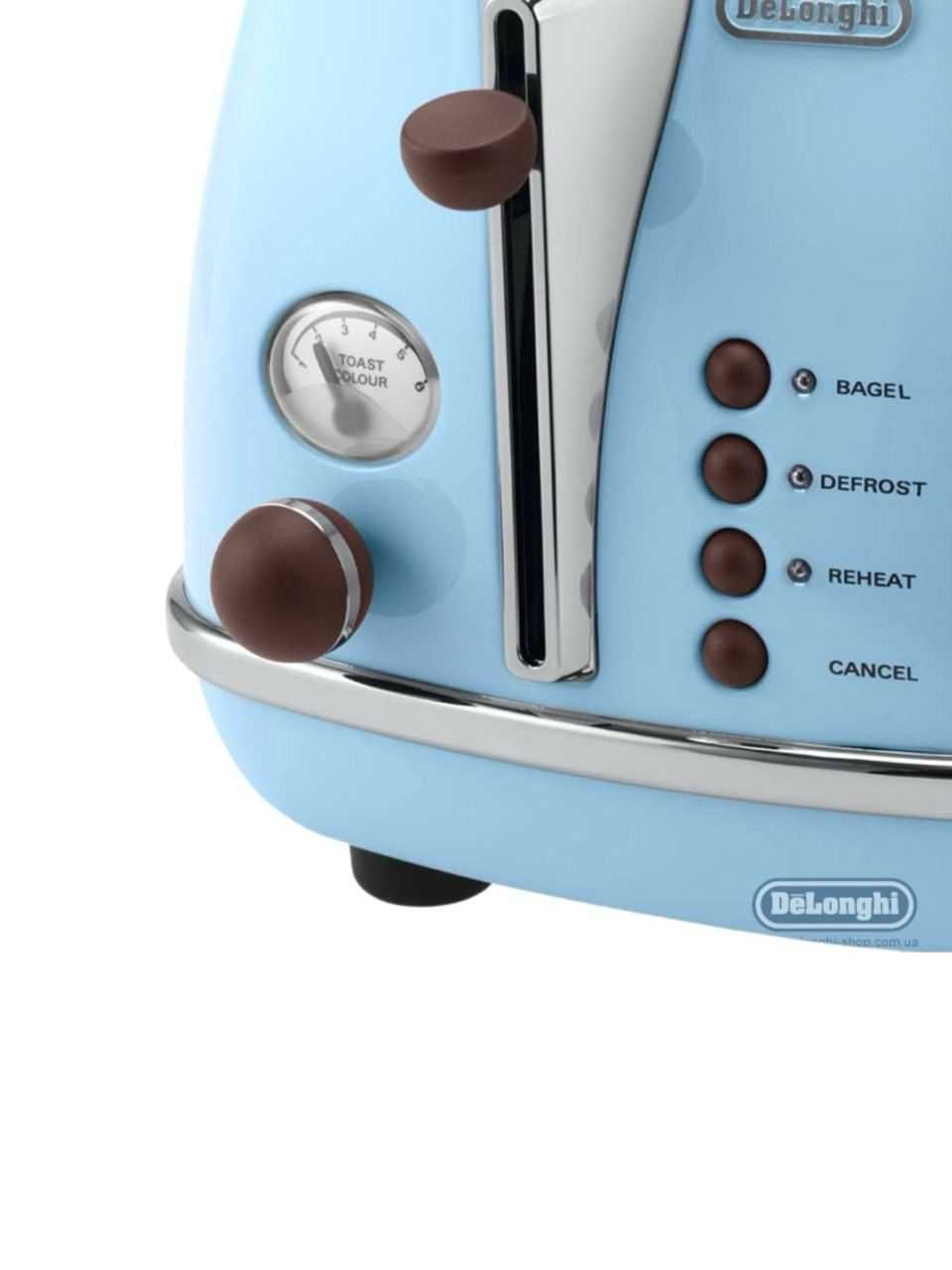 Тостер DeLonghi CTOV 2103 AZ Icona Vintage -Стильный Элемент Интерьера