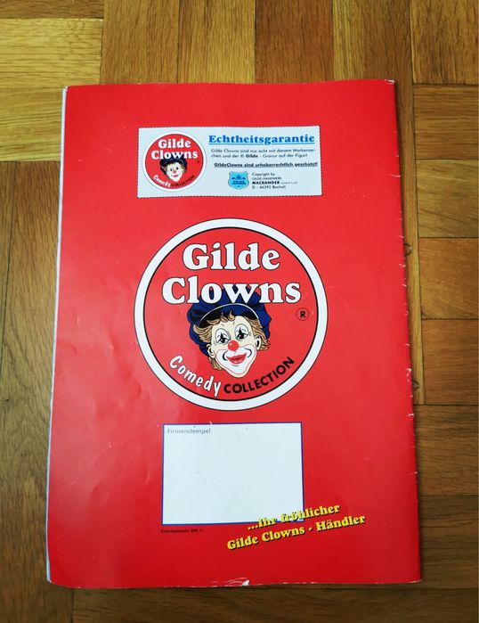 Антикварена статуетка фигура пластика на клуон палячо шут Gilde clowns
