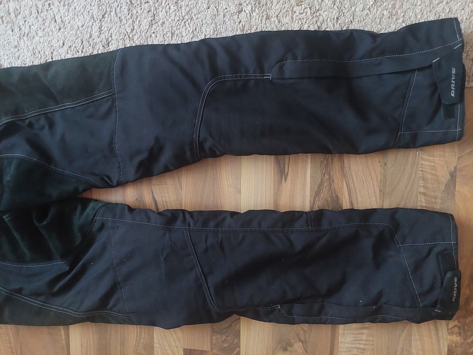 Pantaloni moto,piele și textil,firma Polo drive, XL (54-56)