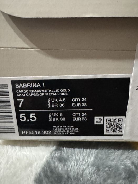 Nike Sabrina 1 Eur38 unisex Gold/Kaki