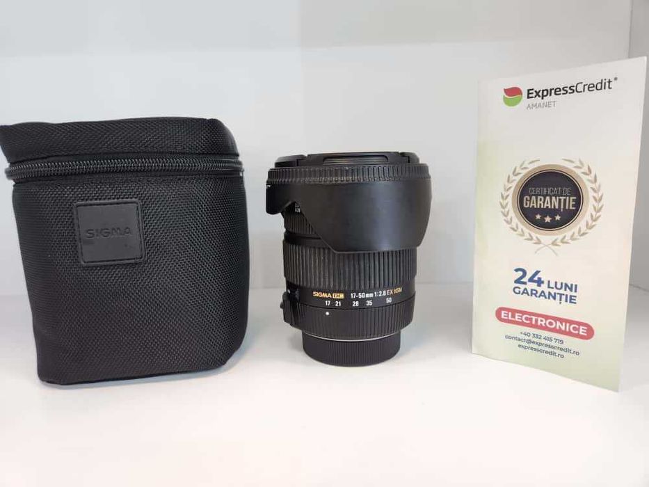 Obiectiv Sigma DC 17-50mm 1:2.8EX HSM(Ag8 Tudor1/B73967)Garantie 2 Ani