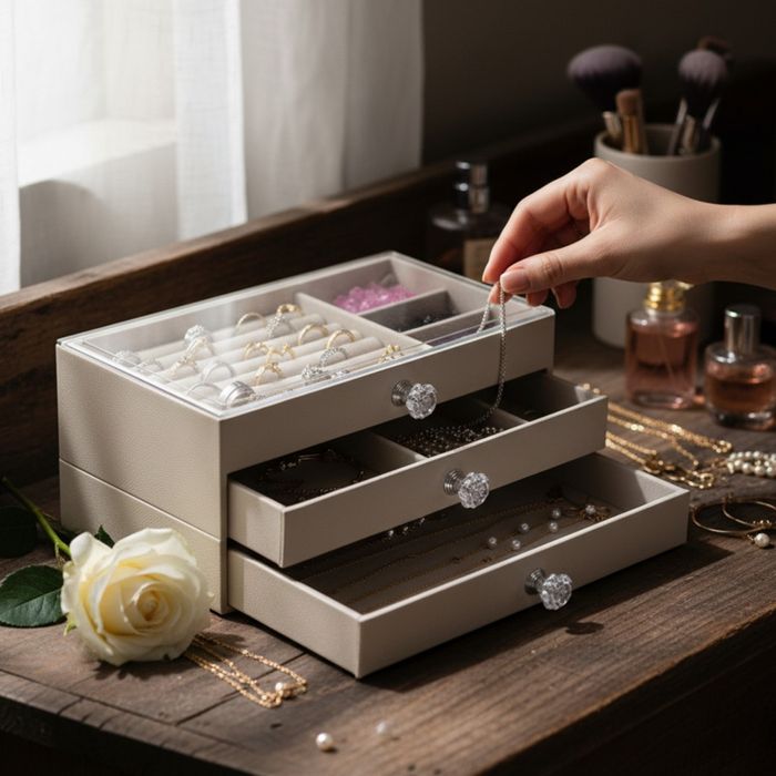 Органайзер за бижута с три чекмеджета – Multi functional Jewelry Stora