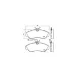 Placute frana fata Citroen Jumper Bus (230p), 02.1994-04.2002, marca SRLine S70-0293