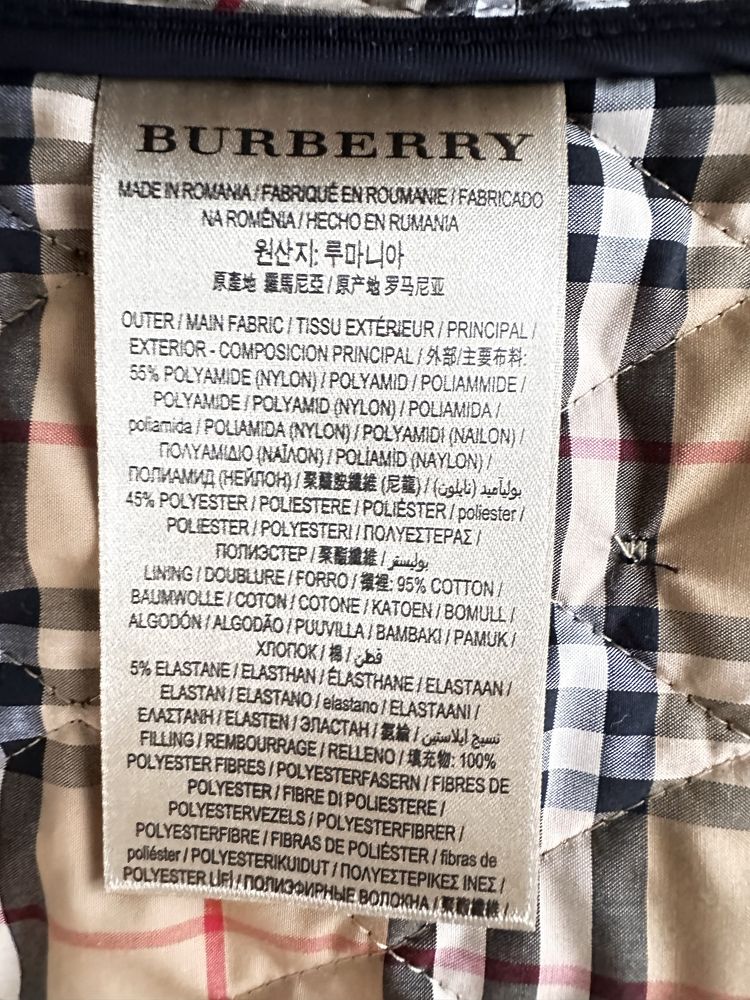 Jacheta dama Burberry autentica quilted L