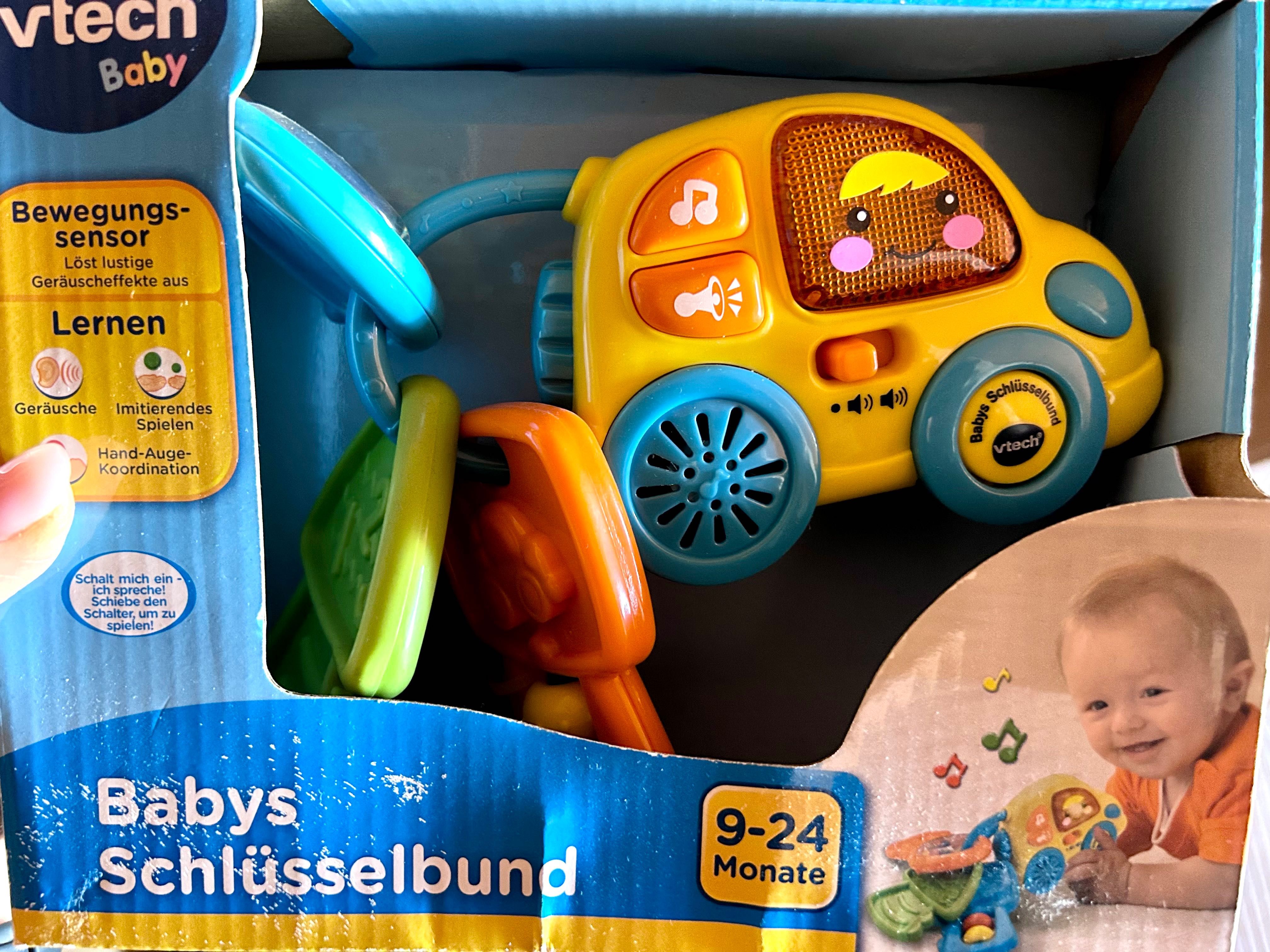 Бебешка дрънкалка Vtech - Ключодържател, със звук и светлина