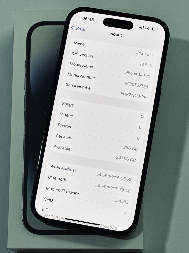 iPhone 14 Pro Black 256GB 92% battery