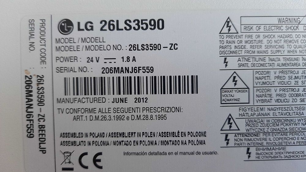 Vand televizor led LG