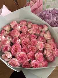 Продам цветы 50 роз за 5000 тг