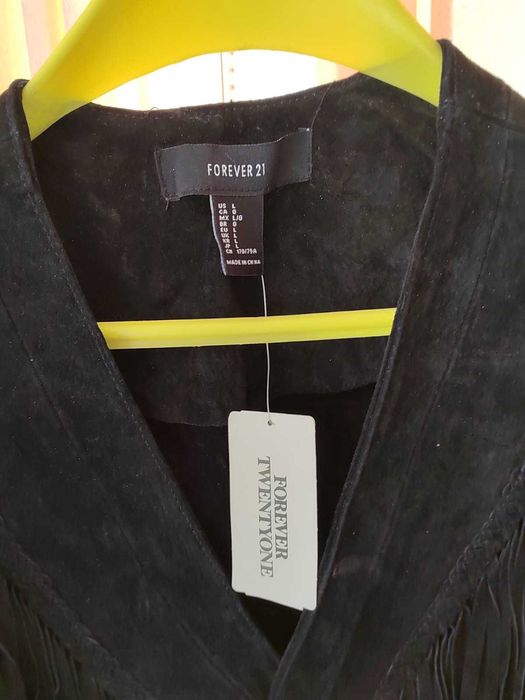 Кожен елек от велур от Zara
