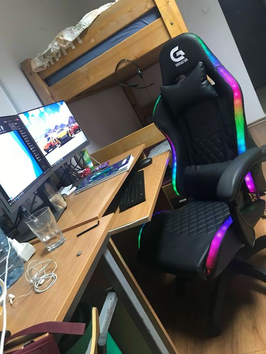 Scaun Gaming-ca nou- Led+Masaj