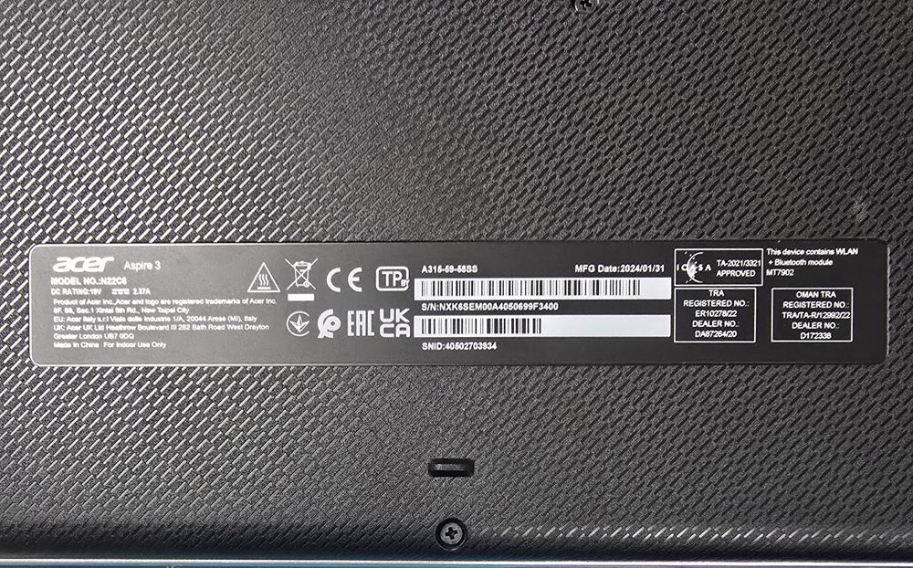 ACER Aspire 3, i5/8/256