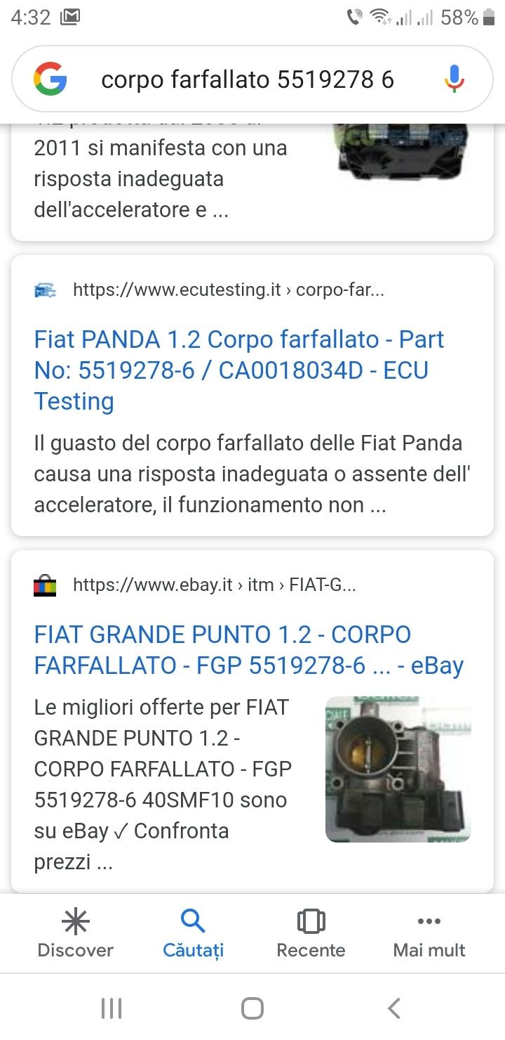 Clapeta Accelerație Fiat Grande Punto 1.2i 2005-2011