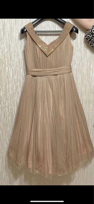 Rochie Bej de zi/seara