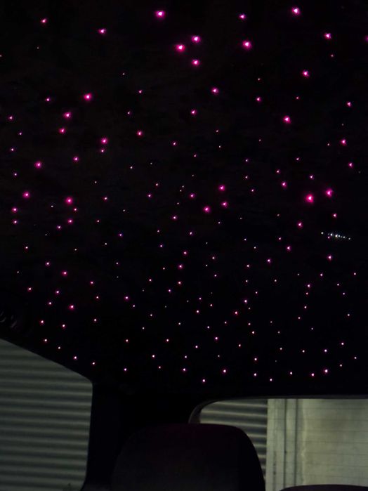 Retapitare plafon Dacia textil/alcantara gri/negru/bej + stele