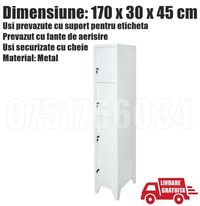 Dulap Vestiar Cabinet  Metalic  170 x 30 x 45 cm + LIVRARE GRATUITA BV