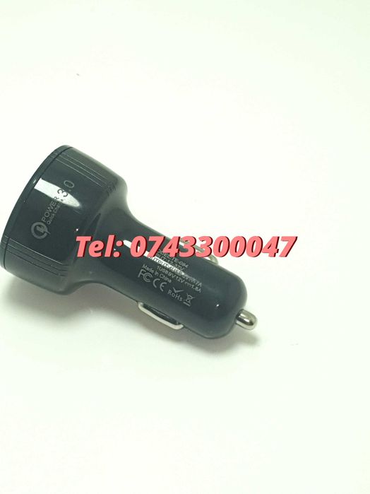 Incarcator Universal Masina Auto 4 Porturi Bricheta Usb Qc Fastcharge