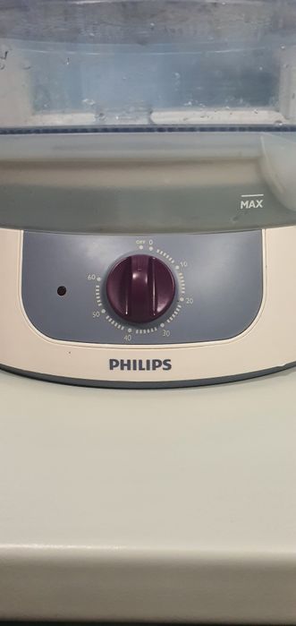 Aparat de gatit cu abur Philips HD9120, 900 W, 9 l, Alb